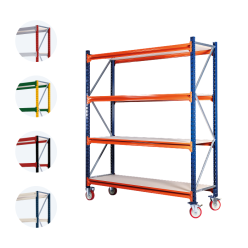 Bygg selv lagerreol på hjul - maks 1200 kg - Lagerreoler på hjul